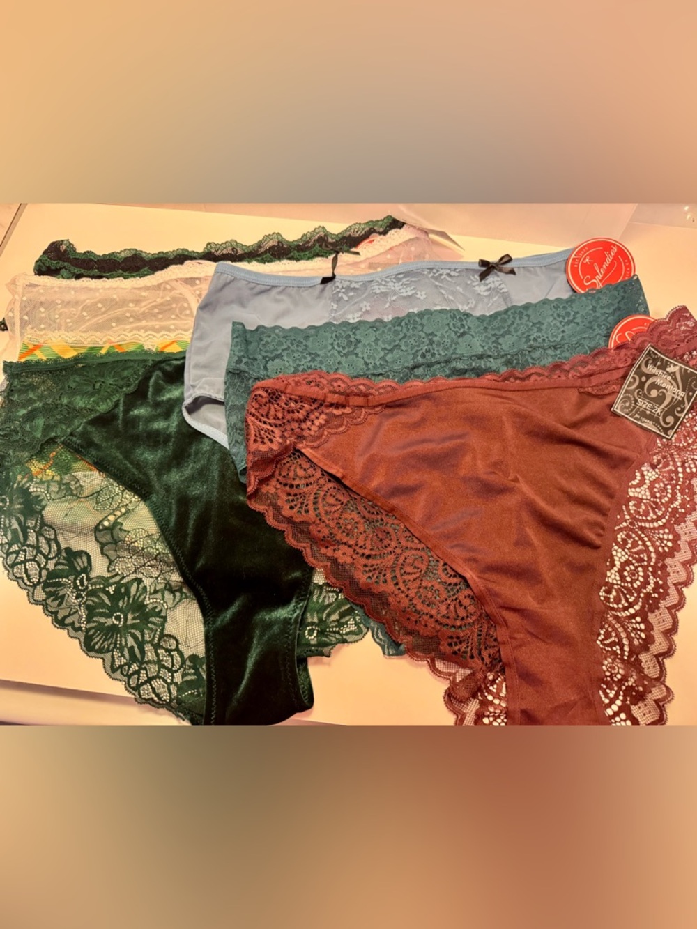 Lot of 7 Splendies Panties - Size 2X - New With Tags